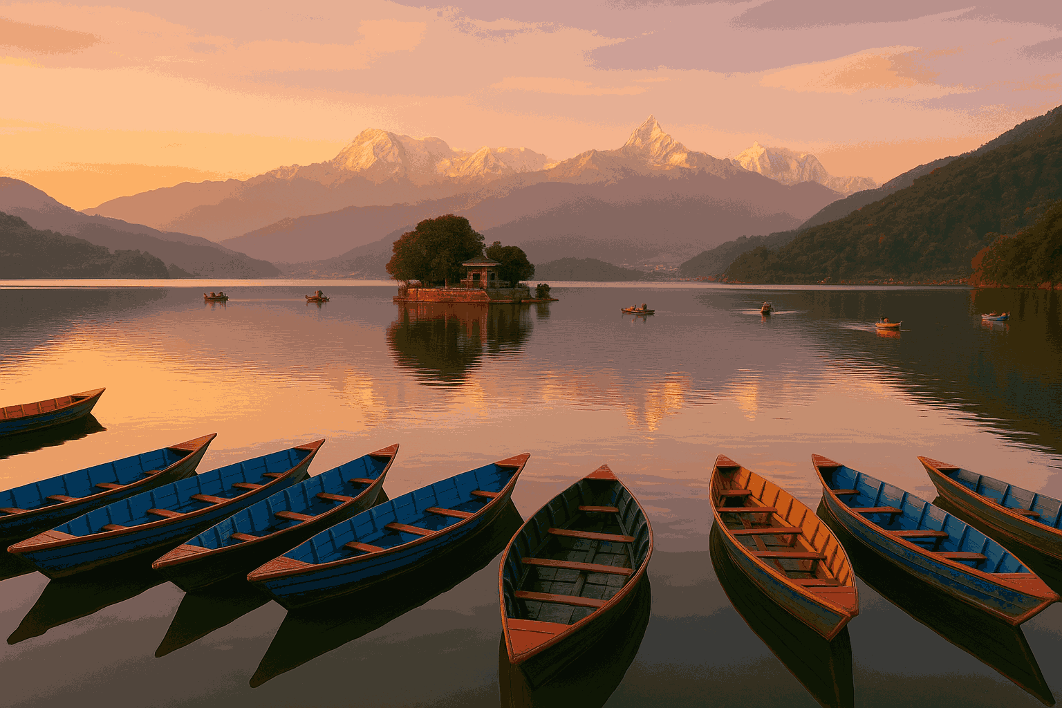 Boating in Phewa Lake: Glide Through Pokhara’s Tranquility